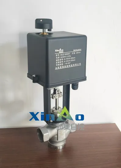 Stainless Steel Straight Stroke Electric Control Valve, Temperature Control Valve Threaded Connection