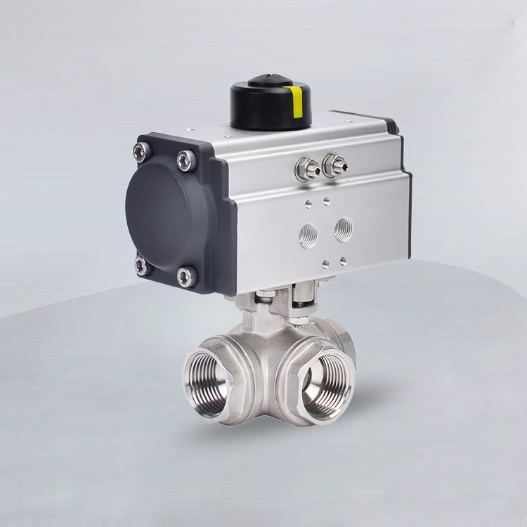 Manufacturing of Regulating Control Bsp NPT Thread Full Port SS304 316 4-20mA Solenoid Quick Cut Stainless Steel Pneumatic Actuator 3-Piece Ball Valve