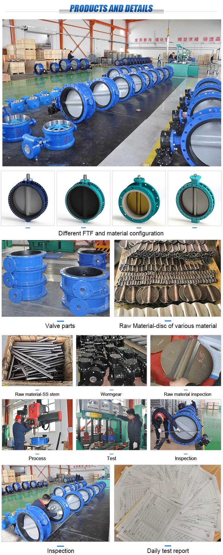 Worm Actuator Control Rubber Lined Cryogenic Ductile Cast Iron Flanged Butterfly Valve High Quality