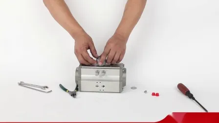 Aluminum Spring Return Actuator Pneumatic Custom Double Action At52 for Ball/Butterfly Valve Pneumatic Actuator 