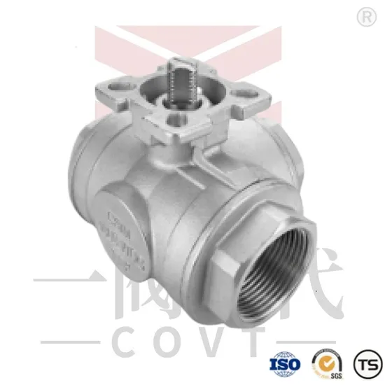 304/316L/CF8/CF8m Stainless Steel Threaded Threaded Tee Ball Valve 1000psi Laboratory Micro System Precision Flow Control Compact Design Does Not Take up Space 