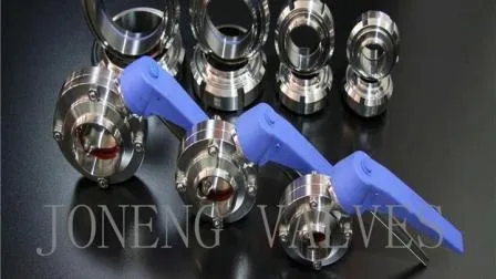 Stainless Steel Sanitary Triclamp Manual Flow Control Micro Butterfly Valve Price Manufacturing with Damper 