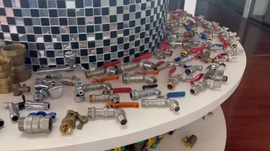 F/M OEM Gas/Water Control Nickel Plating Brass Ball Valve with Handle 