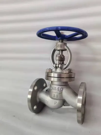 Straight Through Flange Fluoroplastic Grey Iron Material Globe Valve 