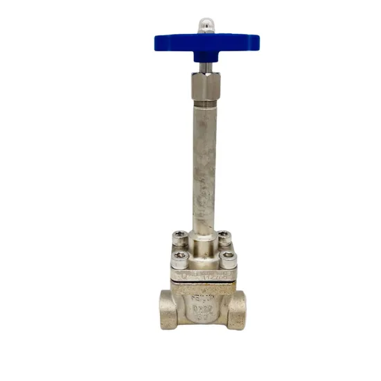 Cryogenic Gas Control Valve Extended Stem Globe Valve with Wheel Handle 