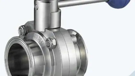 Ss Polishied Triclamp Manual Flow Control Butterfly Valve with Micro Handwheel 