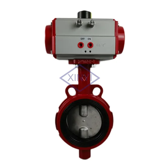 Pn16 Casting Iron Body Pneumatic Actuator Wafer Style DN32 on off Butterfly Valve 