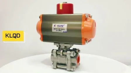 Stainless Steel Material Pneumatic Control 3 PCS Ball Valve 