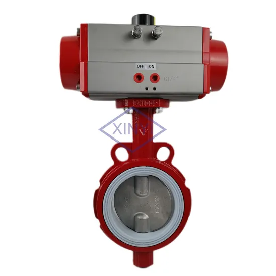 Pn16 Casting Iron Body Pneumatic Actuator Wafer Style DN32 on off FPM ...
