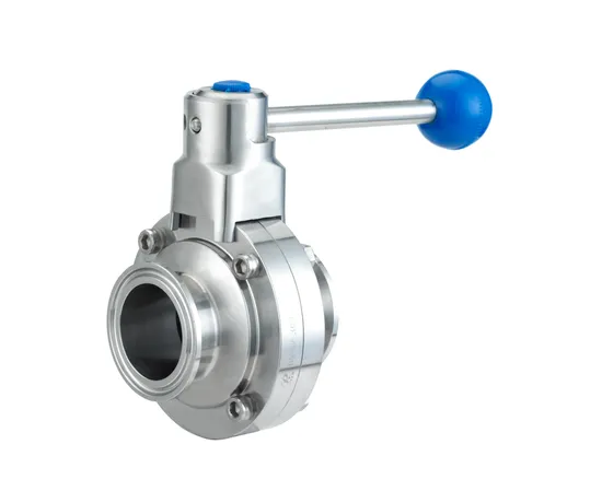 Stainless Steel Sanitary Butt Weld Manual Flow Control Micro Butterfly Valve 