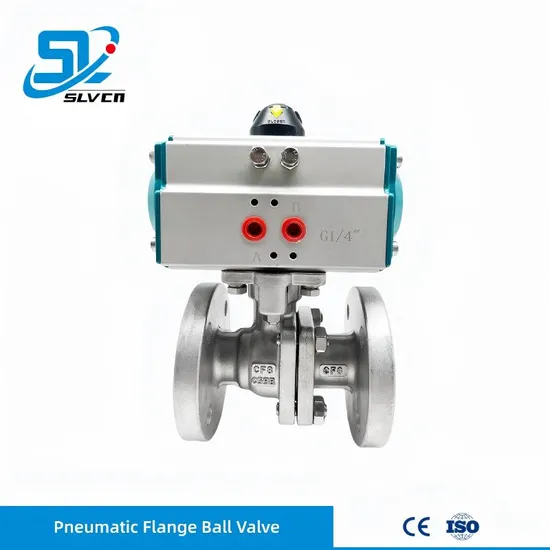 China Factory ANSI JIS GB DIN 304 316 RF Industrial Stainless Steel Single/Double Acting Pneumatic Flange Ball Control Valve 150lb 300lb for Steam Water Gasoil 